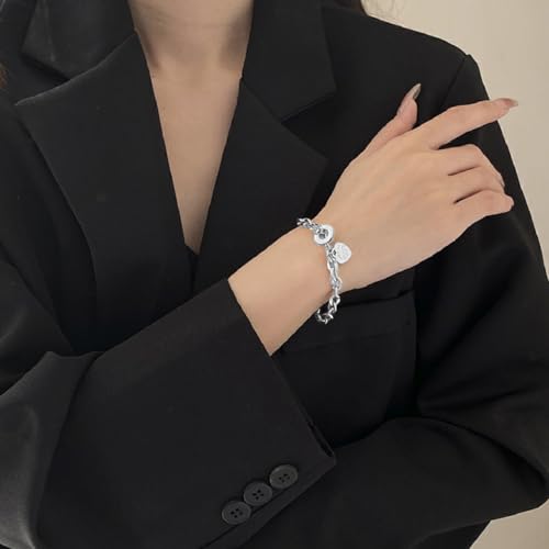 Adjustable Stainless Proverbs Love Heart Pendant Charm Bracelets Friendship Open Bangle Wrist Cuff for Women Men2