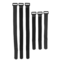 Lurrose 6 Stück Fahrradgurt Radriemen bunt Gürtel Zurren Rückseite bike straps Fahrradhalteriemen Kabelbinder befestigen Sicherheitsband für Fahrradräder Fahrrad-Radband Vollnylon Black(20cm,30cm)
