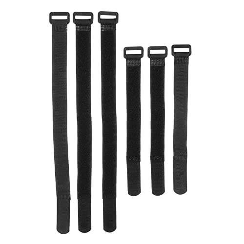 Lurrose 6 Stück Fahrradgurt Radriemen bunt Gürtel Zurren Rückseite bike straps Fahrradhalteriemen Kabelbinder befestigen Sicherheitsband für Fahrradräder Fahrrad-Radband Vollnylon Black(20cm,30cm)