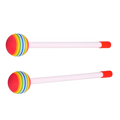 2 Unidades Orff Baquetas De Feltro Redondas Ferramentas De Percussão Manual EVA Beat Toy Baquetas De