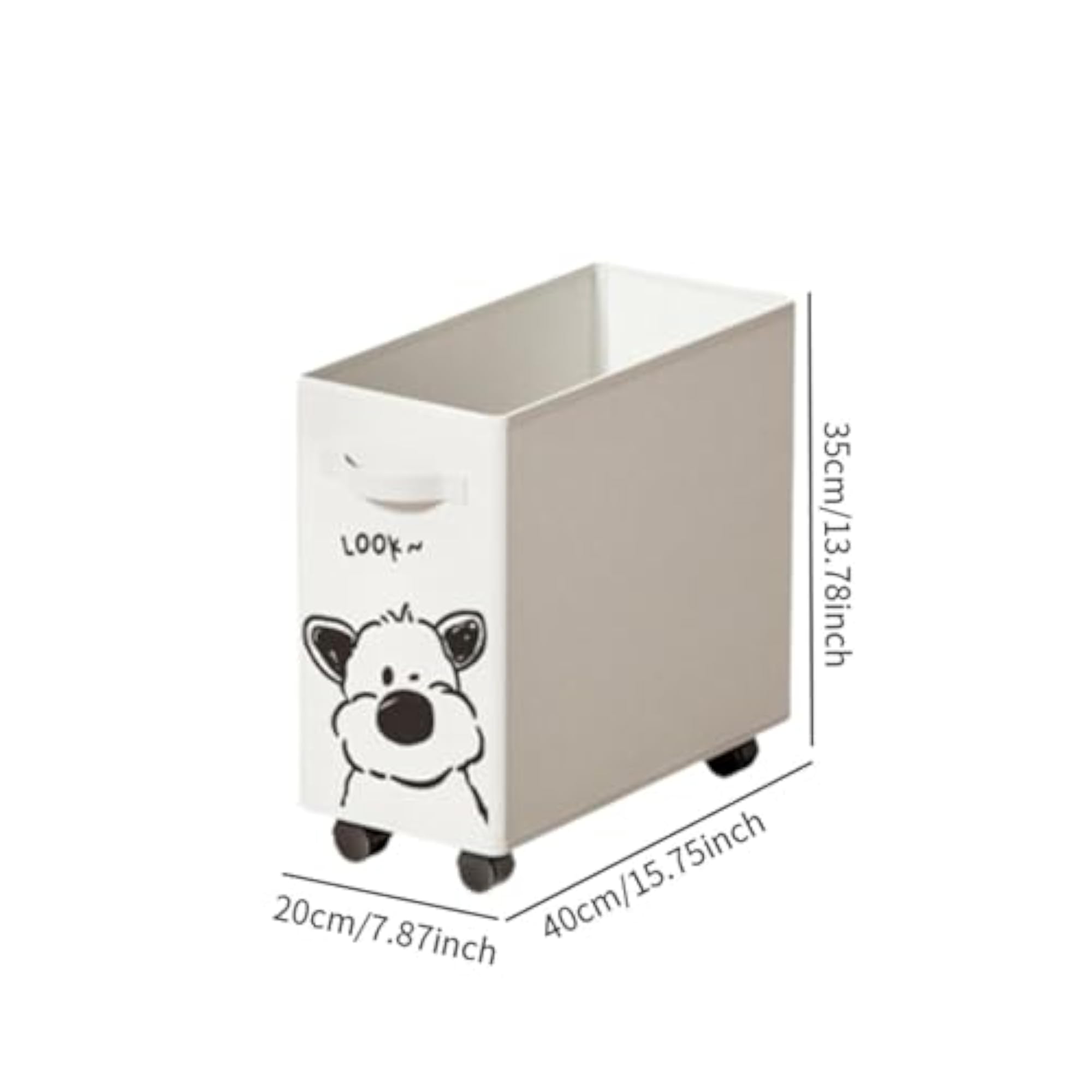 Under Desk Utility Cart Space Saving Mobile Shelf for Kitchen