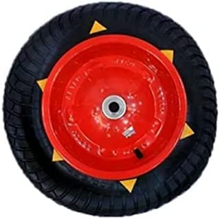ABBASALI Wheelbarrow Tyre 13inch,300lbs Capacity Ball Bearings- Complete Wheel with Rim - Airwheel Rubber