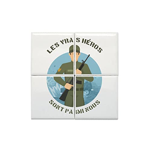 Carreaux céramique décoratifs 20x20 : habillez un mur blanc terne avec la fresque militaire 40x40
