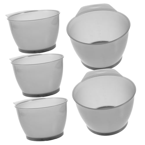 FOMIYES Hair Dyeing Tools 5pcs Large Plastic Bowl Set Scale for Hair Tinting Diy Coloring