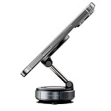 Bellantia Soporte Móvil Coche con Ventosa Fuerte, Brazo Ajustable y Rotación 360º, para Salpicadero y Parabrisas, Compatible con iPhone y Android 4,7'–6,9', Uso en Coche, Oficina y Casa (Negro)