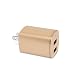 Tranesca 2-port USB Wall Charger for iPhone 7/7 Plus,iPhone 6/6plus,iPhone 5s/5, iPad Air / Pro / mini and More ( UL and FCC listed)- Gold