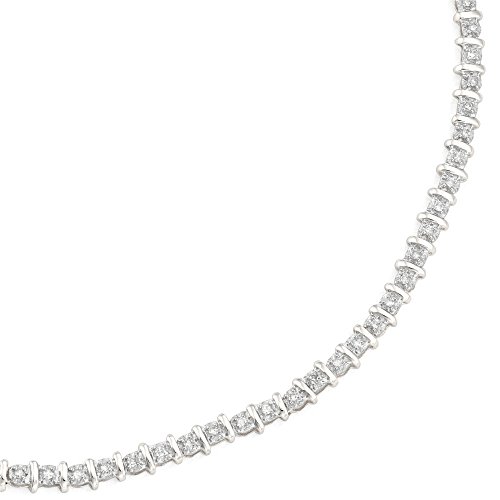 Image of 1 /2 Total Carat Weight (CTTW) Round Diamond Tennis Bracelet Available in 10K White, Yellow & Rose Gold With Length 7 Inches