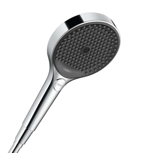 hansgrohe Rainfinity Ducha de mano 130 3 tipos de chorro PowderRain ahorro de agua, cromo, 26865000