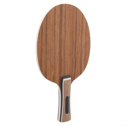 Gdfnmogo Hoja de paleta de tenis de mesa, construcción Dalbergia de ébano de 5 capas, diseño de mango largo, negro y amarillo, ideal para entrenamiento de ping-pong en interiores y partidos (Dalbergia