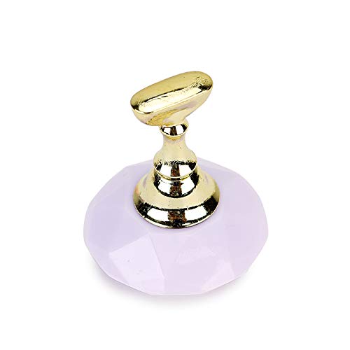 Magnetic Nail Holder + 5 Tips Practice Training Display Stand Crystal Holders Alloy False Nails Showing Shelf Manicure Tools (Clear) image 5