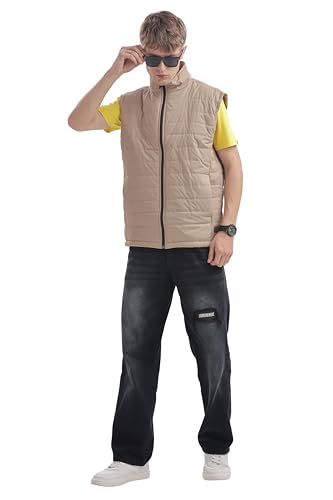 Image of Men's Sleeveless jacket solid | Regular Fit Jacket | stylish trending winter wear | Sleeveless Sports Gym Zipper Jacket