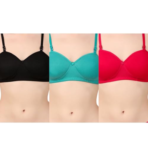 Image of Kinzie Women's Lingerie Set | Padded Bra | Cotton Blend | Combo Pack | (Pack of 3)