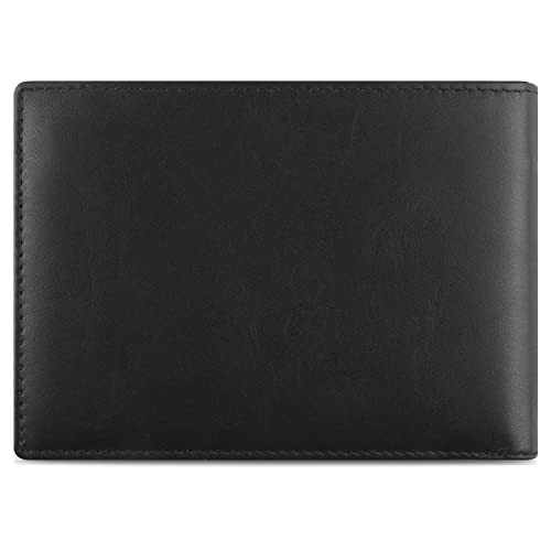 bugatti Super Slim Genuine Leather Wallet - Slim Wallet with RFID Protection, Black, black, Einheitsgröße, rfid wallet3