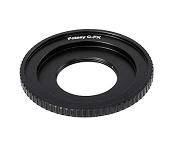 Fotasy 16mm C Mount lens to Fuji X Adapter, Cine Movie Lens to Fujifilm X Mount Adapter, Compatible with Fujifilm X-Mount Cameras X-Pro2 X-E2 X-E3 X-A5 X-M1 X-T1 X-T2 XT3 X-T10 X-T20 X-T30 X-H1