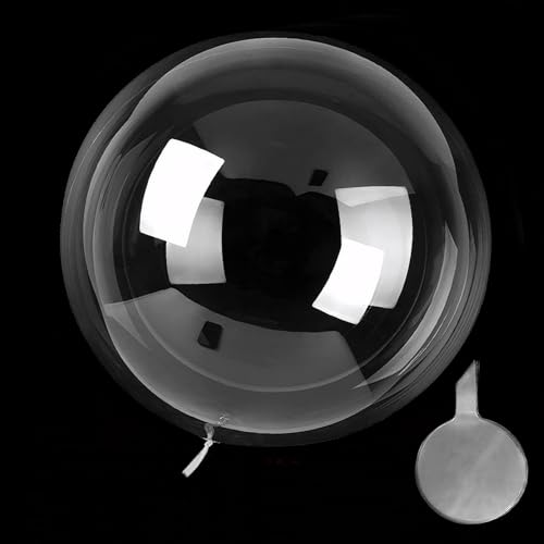 Image of 5 Pcs Bobo Balloons, Clear Balloons to Fill, 30 Inches Stuffing Balloons, Refillable Transparent Balloons, Pre-Stretched Extra Wide Mouth, Suitable for DIY Party Wedding Anniversary Festival