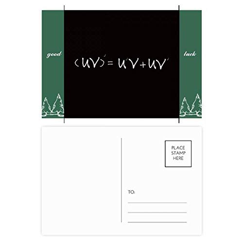 Formule dérivée carte postale pour réviser les maths au bureau
