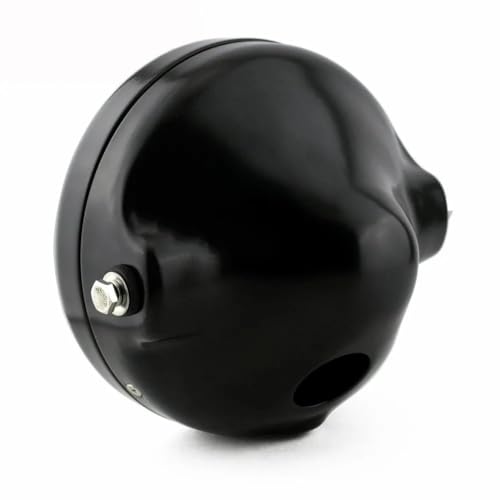 Seau pour moto de 7 pouces avec couvercle de boîtier de phare noir
