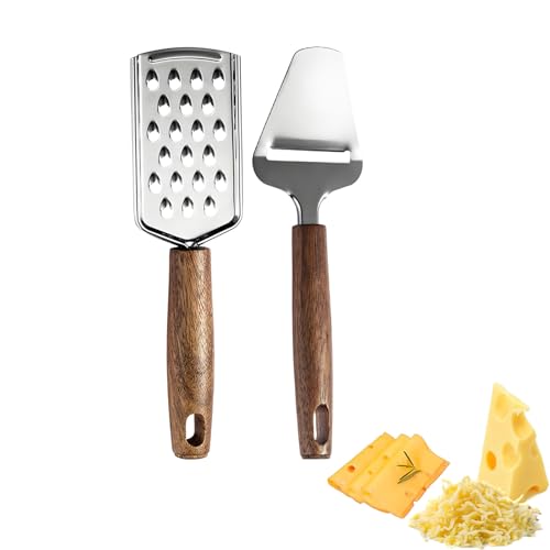 Kisstta 2 Stück Käsehobel aus Rostfreiem Edelstahl, 23.5cm Käsemesser, Poliert Käseschneider,...
