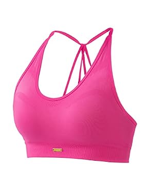 AMAZON - FRESOUGHT Sports Bras for Women Low Impact Workout Gym Yoga Bras for Teen Girls Pink M