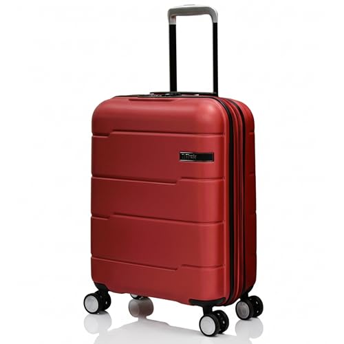 Maleta de Cabina Rígida 55x40x20 cm Expandible, Equipaje de Mano ABS Ligero 41L con Cerradura TSA, 4 Ruedas Dobles 360° y Asa Telescópica, Compatible con Ryanair, Vueling y EasyJet, 2,8 kg – Coral