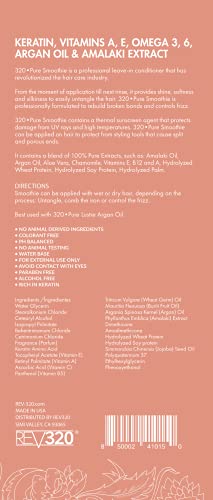 Rev320 320 Pure Smoothie - Leave In Conditioner - 100% Pure Extracts - Frizz Control Lock In Moisture (8Oz) #TOP7