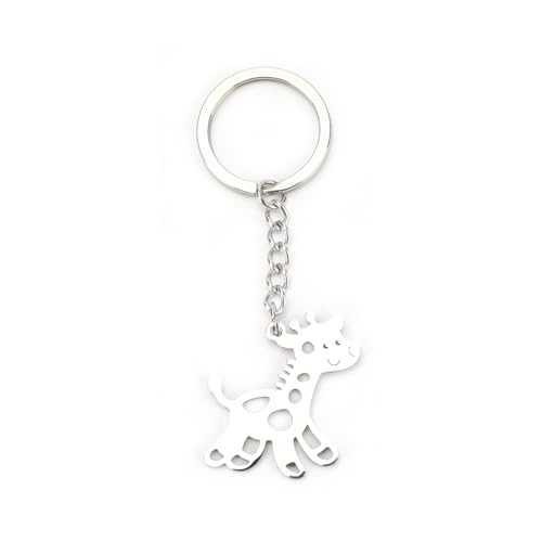 Schlüsselanhänger Giraffe Aus Edelstahl, Minimalistischer, Personalisierter Anhänger Für Frauen, Geschenke Für Freundinnen, Geburtstagsgeschenk Für Mama, Mutmacher Geschenk Für Kollegen Und Liebhaber