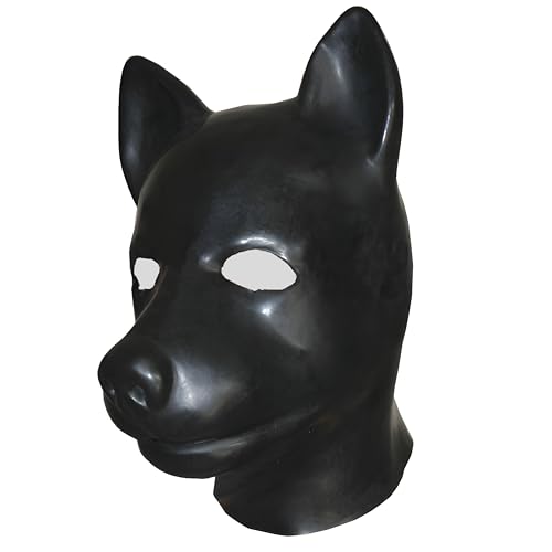 Masque à capuche pour chien en latex fait main, accessoire de fête haute qualité