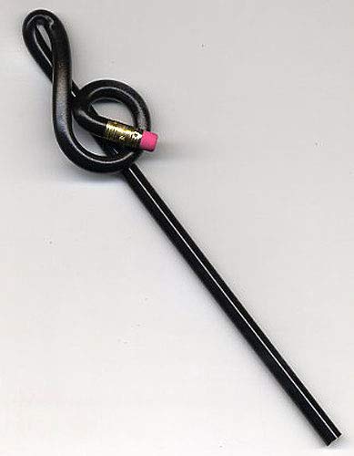 Music Sales Bentcil: Treble Clef Black