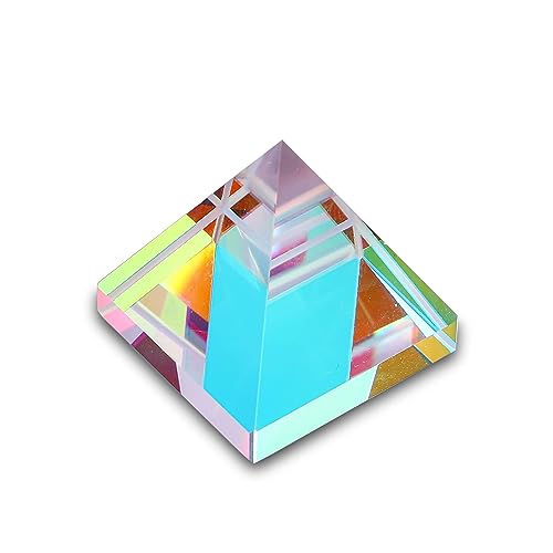 Image of K9 Optical Glass Crystal Lens Pyramid Colored RGB Dispersion Prism,for Photo Photography, Physics and Decoration,20mm
