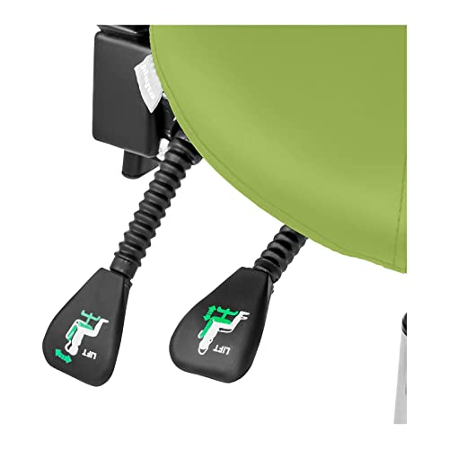 Sgabello A Sella Con Schienale - A Rotelle - 550 - 690 Mm - 150 Kg - Verde Chiaro - 5