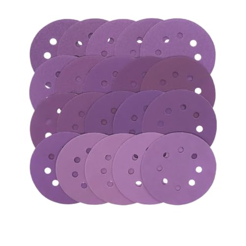 Disco de lijado de 5 pulgadas con bucle de gancho, papel de lija de grano 60-10000 de aluminio for acabado de muebles de madera, pulido de Metal y pulido automotriz(100)