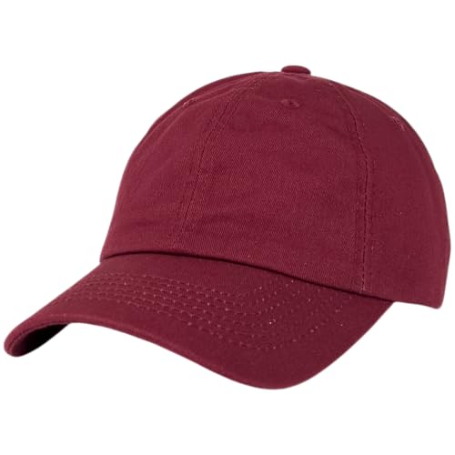 E BY ELIDAN Dad Hat Low Profile Cotton Baseball Cap Burgundy