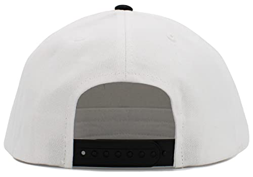 Image of KBETHOS Classic Snapback Hat Blank Cap Underbrim Cotton Wool Blend Flat Visor Adjustable Unisex