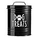 Airtight Dog Food Storage Container Canister for Pet Owner Compact Sealed Large Capacity Decorative Storage Bin, Black