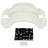 HECASA White Pair of Single Axle Trailer Fenders Compatible with 13