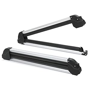 Sci Snowboard Portabici universale per 6 paia di sci 4 snowboard in alluminio resistente fino a -60 °C migliorato supporto per sci da 33 pollici adatto per salita barra trasversale