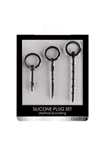 Urethral sounding plug set Shots Ouch noir pour une insertion douce - 2