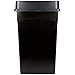 PRO&Family 92 Qt. / 23 Gallon / 87 Liters Black Rectangular Wall Hugger/Slim Trash Can and Drop Shot Lid Set. Trash Bin Kitchen Garbage Can Waste Basket Recycle Bin