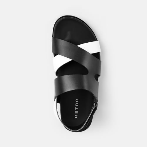 Image of Metro Men Faux Leather Comfort Sandal