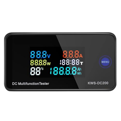 Gujdnhderq DC KWS DC200 100Aデジタル電圧メーター電流計LCDディスプレイパワーエネルギーマルチメーターバッテリーなし、LCDディスプレイ電流計