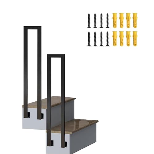 Outdoor il Kit - Balaustrada segura de hierro forjado para escalones de hormigón - Ideal para seguridad y estabilidad en exteriores del hogar