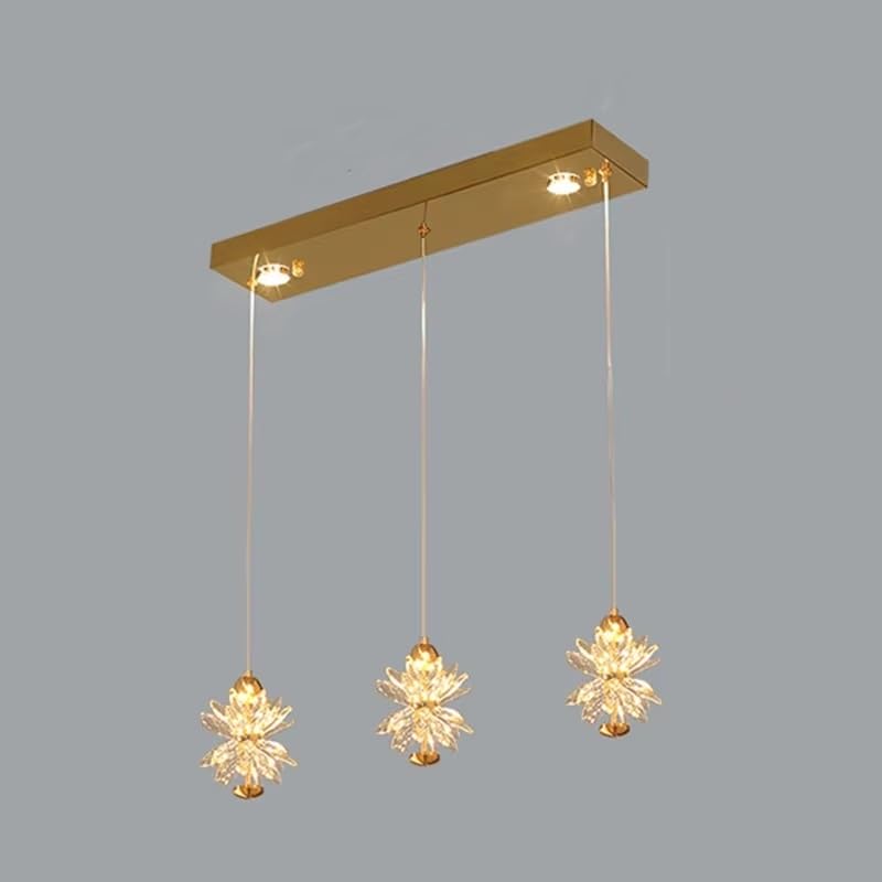 Luminaires suspendus décoratifs lustre en cristal plafonnier salon suspension 3 têtes