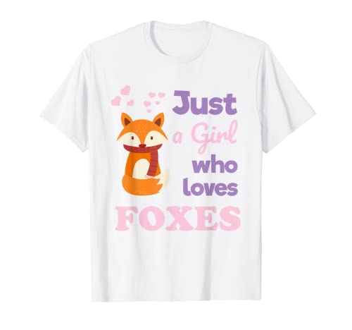 Just a Girl Who Loves Foxes Girls Fox Camiseta
