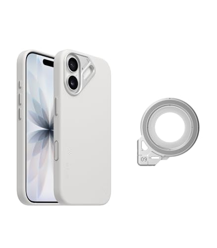 Aulumu A17 iPhone 17 ���B�[�K�����U�[�P�[�X(�z���C�g) + G09 �X�}�z�����O Magsafe (�V���o�[) - MagSafe�Ή� �P�[�X�ƃ����O�֗̕��ȃo���h��