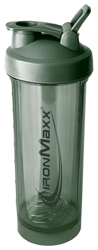IronMaxx Premium Shaker Mineral Green 700ml | Auslaufsicherer BPA-freier Shaker mit Siebkugel & Skalierung für Eiweißshakes Smoothies & Fitness Drinks