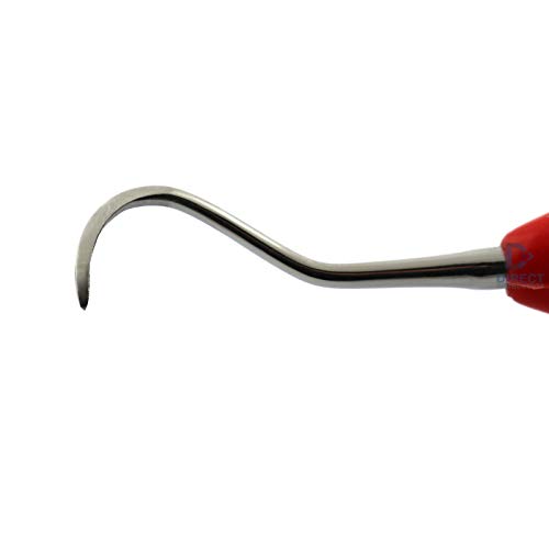 Red Silicone Handle Dental Younger-Good Curette Universal Sickle Scaler Pick Tools #TOP1
