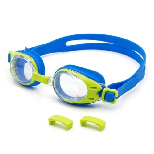 Image of BURNLAB Swimming Goggles for Kids, Clear Vision Pool Goggles for Boys & Girls, Easy Adjustable Strap (Blue and Green)