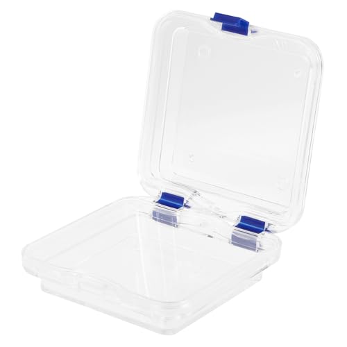 Happyyami Caja caja retenedor vaso para con tapa contenedor de remojo para dentaduras postizas funda para boquilla ordenador personal Transparent