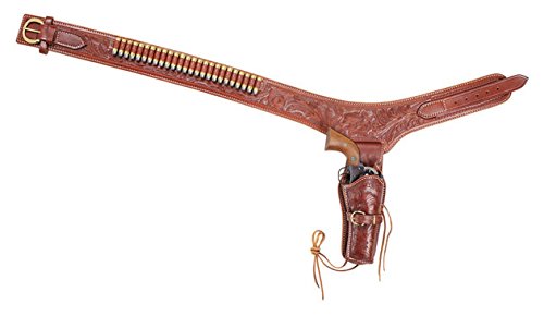 TRIPLE K 40004 40 Texan Hand Carved Holster, Walnut Oil, Hand Carved Finish