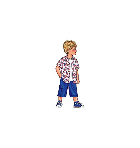 Butterick Patterns Boy's Shirt & Shorts, Size 2-3-4-5 (B3475020) #TOP6